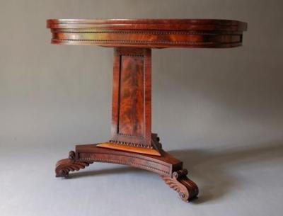 19th century mahogany card table