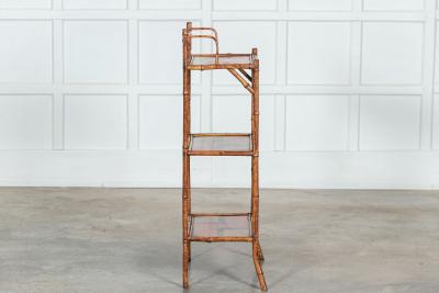 19thC Bamboo Chinoiserie Etagere