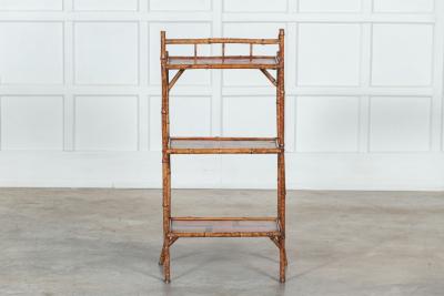 19thC Bamboo Chinoiserie Etagere