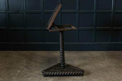 19thC Carved Oak Bible Reading Stand