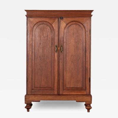 19thC Colonial Campaign Teak Armoire