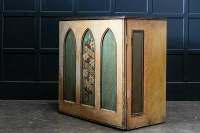 19thC Decorative Painted Chapel Cupboard