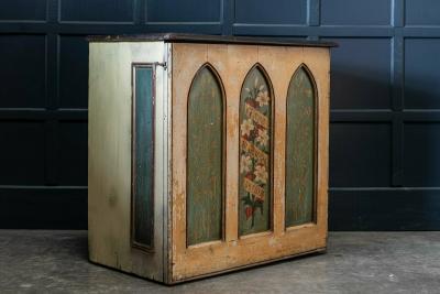 19thC Decorative Painted Chapel Cupboard