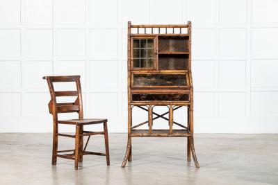 19thC English Bamboo Bureau