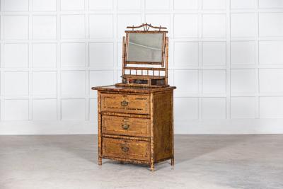 19thC English Bamboo Dressing Table