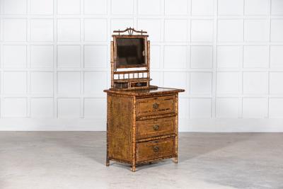 19thC English Bamboo Dressing Table