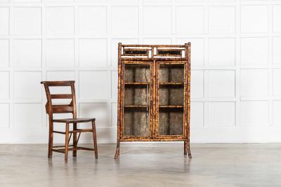 19thC English Bamboo Glazed Cabinet
