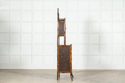 19thC English Bamboo Lacquered Glazed Cabinet