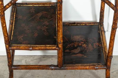 19thC English Bamboo Mirrored Hall Stand