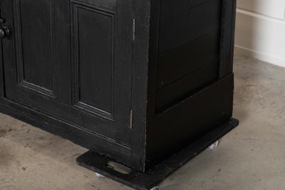 19thC English Country Ebonised Pine Dresser Base