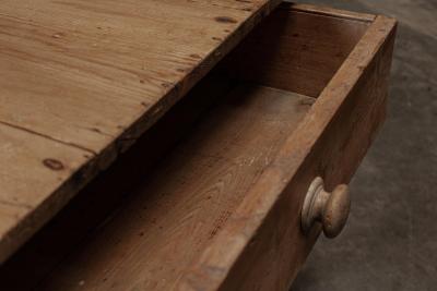 19thC English Country House Pine Farmhouse Prep Table
