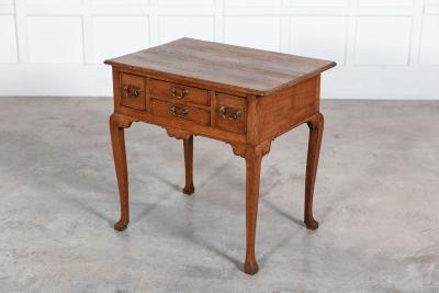 19thC English Georgian Oak Low Boy