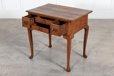 19thC English Georgian Oak Low Boy