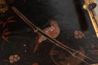 19thC English Glazed Bamboo Bookcase Cabinet