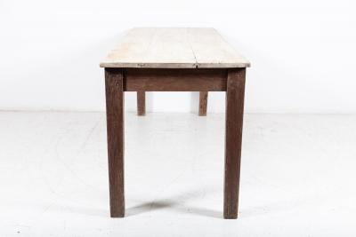 19thC English Large Scrub Top Pine Farmhouse Table