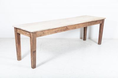 19thC English Large Scrub Top Pine Farmhouse Table