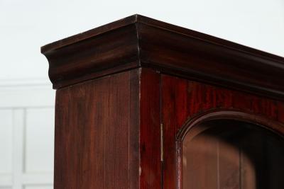 19thC English Mahogany Arched Glazed Bookcase
