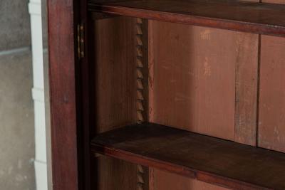 19thC English Mahogany Arched Glazed Bookcase