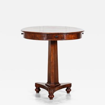 19thC English Mahogany Drum Table