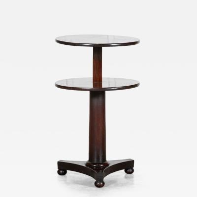 19thC English Mahogany Dumbwaiter Side Table
