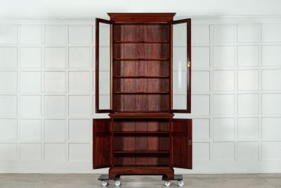 19thC English Mahogany Glazed Bookcase