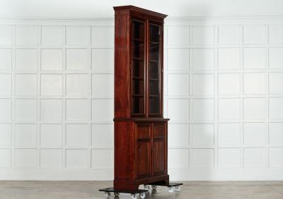 19thC English Mahogany Glazed Bookcase