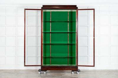 19thC English Mahogany Glazed Display Cabinet