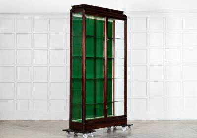 19thC English Mahogany Glazed Display Cabinet