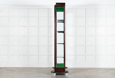 19thC English Mahogany Glazed Display Cabinet