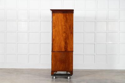 19thC English Mahogany Linen Press