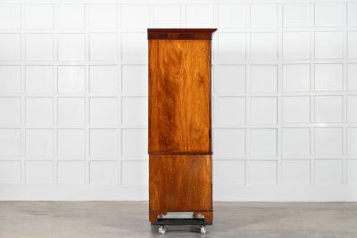 19thC English Mahogany Linen Press