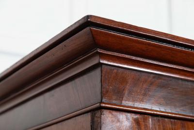 19thC English Mahogany Linen Press