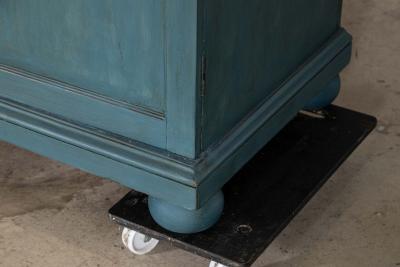 19thC English Mahogany Painted Linen Cabinet