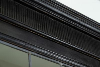 19thC English Monumental Ebonised Pine Glazed Dresser