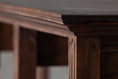 19thC English Oak Bank Cashiers Table