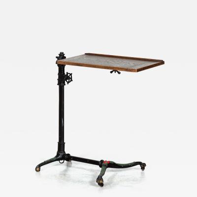 19thC English Oak Cast Iron Reading Table