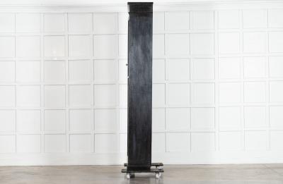 19thC English Oak Glazed Bookcase Cabinet