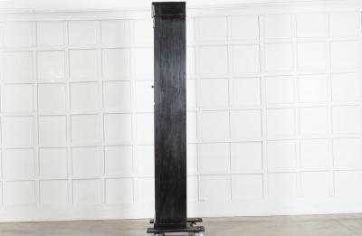 19thC English Oak Glazed Bookcase Cabinet