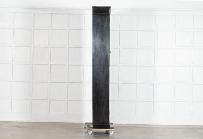 19thC English Oak Glazed Bookcase Cabinet