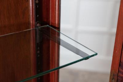 19thC English Oak Glazed Museum Display Cabinet