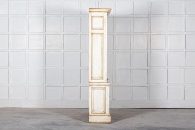 19thC English Painted Astragal Glazed Bookcase Cabinet