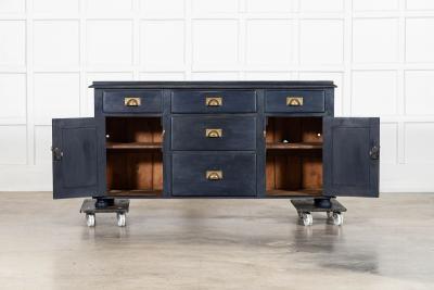 19thC English Painted Pine Dresser Base