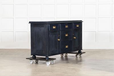 19thC English Painted Pine Dresser Base