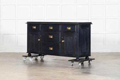 19thC English Painted Pine Dresser Base