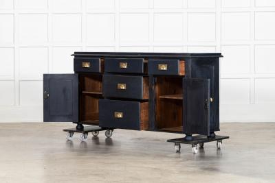 19thC English Painted Pine Dresser Base