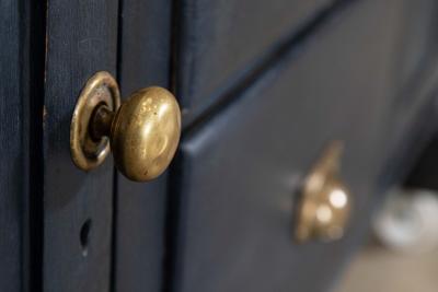 19thC English Painted Pine Dresser Base