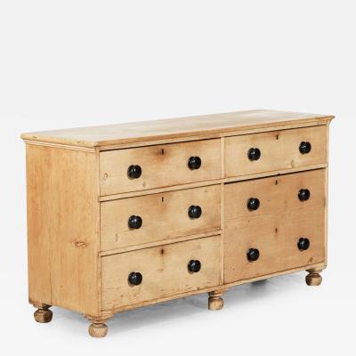 19thC English Pine Bank Drawers