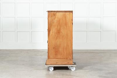 19thC English Pine Bank Haberdashery Drawers Counter