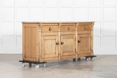 19thC English Pine Dresser Base
