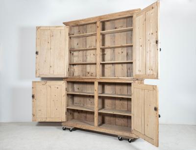 19thC English Pine Housekeepers Cupboard